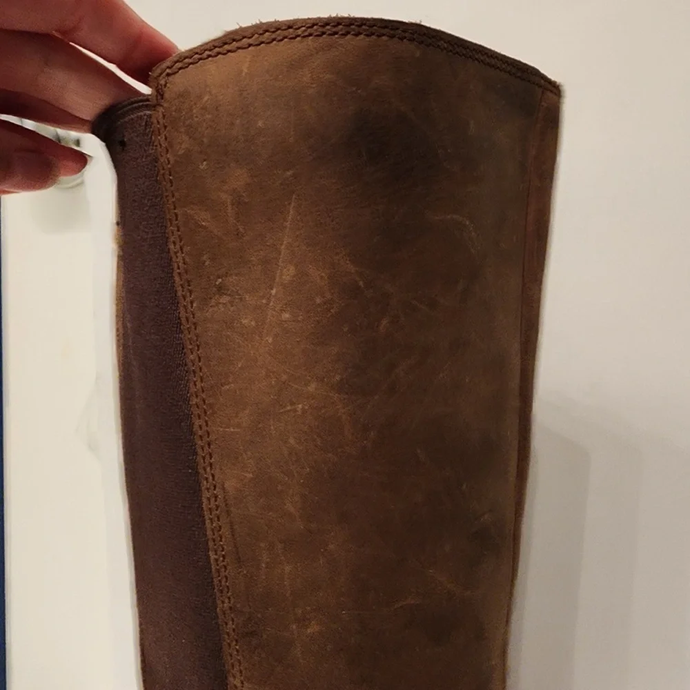Teva Ellery Tall Waterproof Women’s Brown Leather Boots Size 6